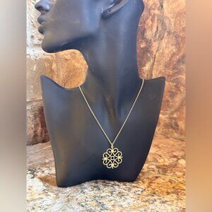 Gold Filagree Slide Necklace